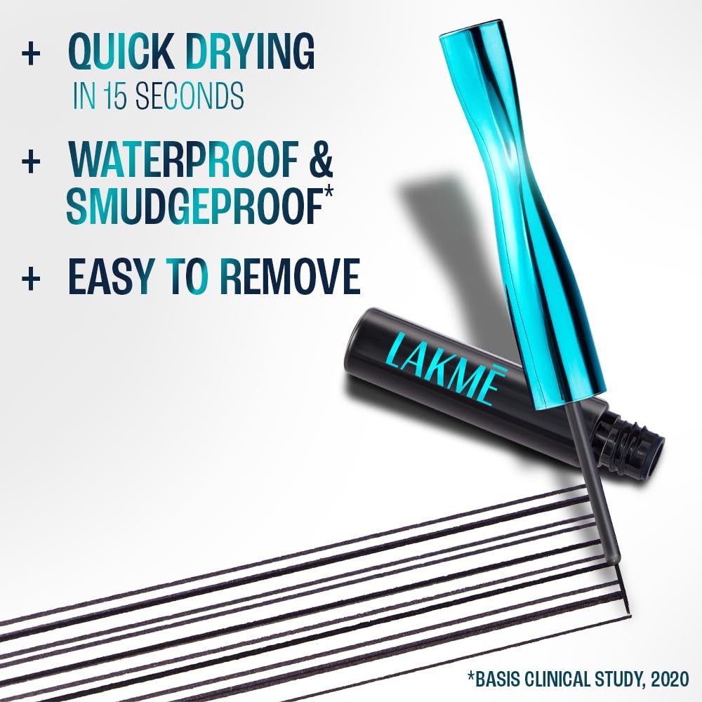 Waterproof Liquid Eyeliner - Intense Black, 4.5 ml | Smudge-Proof & Long-Lasting