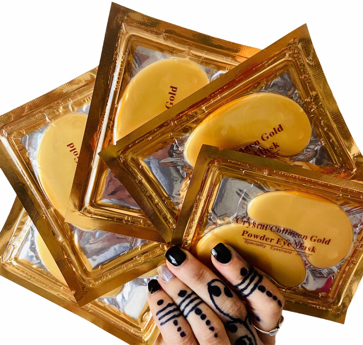 Gold Collagen Eye Mask Patches for Dark Circles & Anti-Aging - 10 Pairs