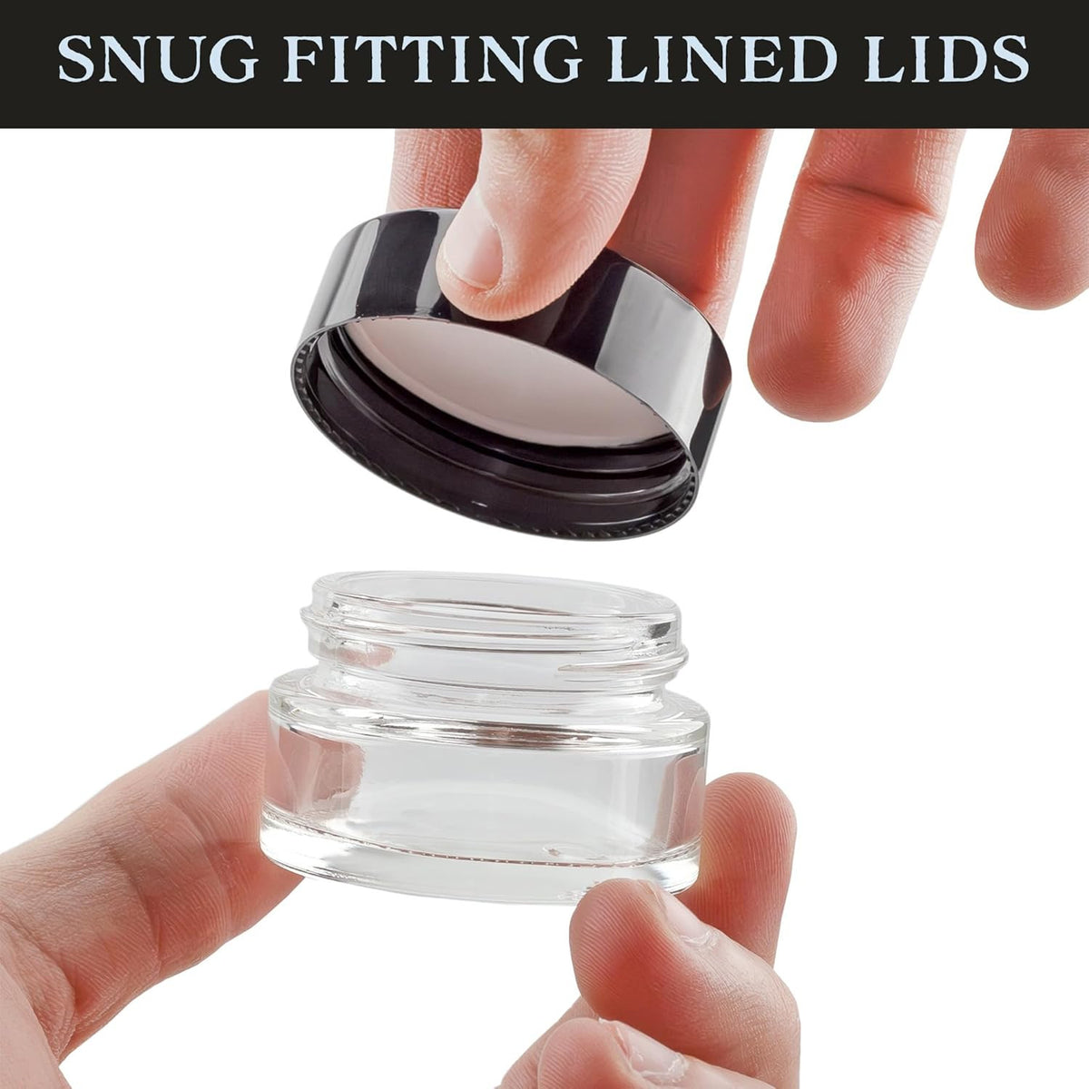 15ml Clear Glass Cosmetic Jars - Pack of 12 for Balms, Creams & Travel