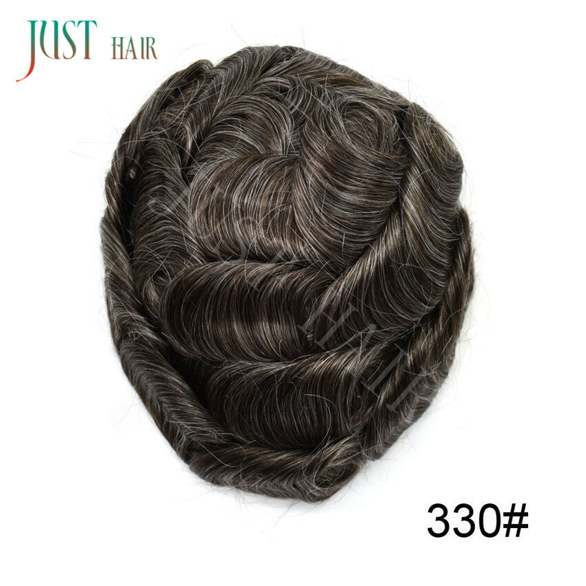 Swiss Lace Hair System for Men - Human Hair Toupee with Light Density