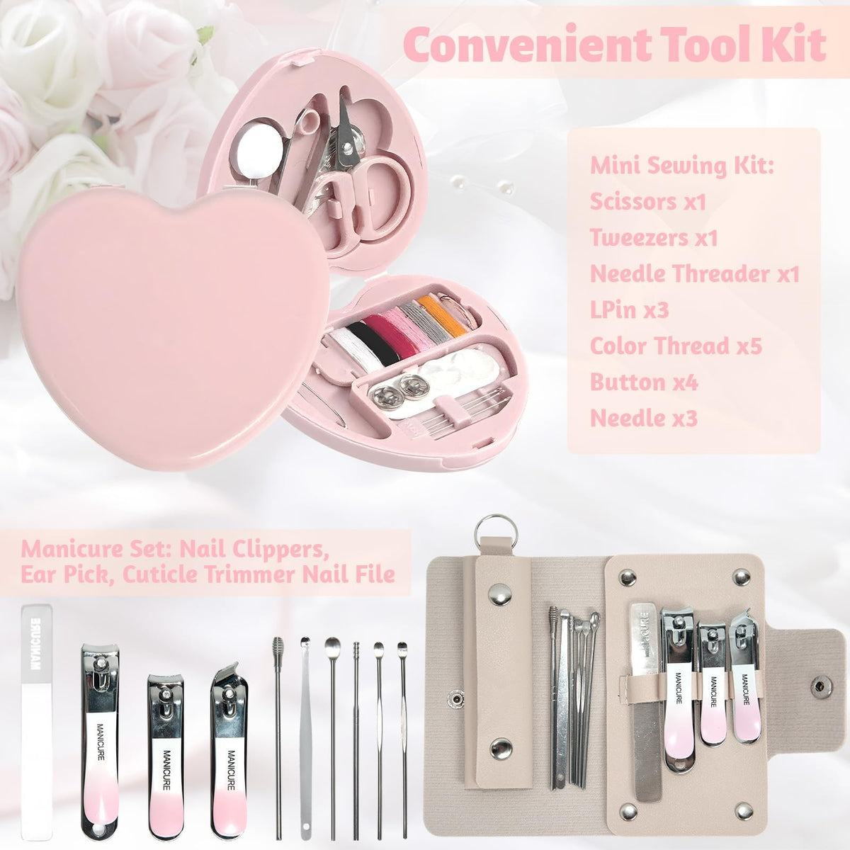 Women's Wedding Emergency Kit with Makeup, Sewing, and Hair Supplies