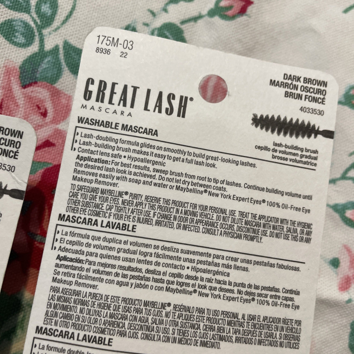 Maybelline Great Lash Washable Mascara #103 Dark Brown - Retired Shade NIP