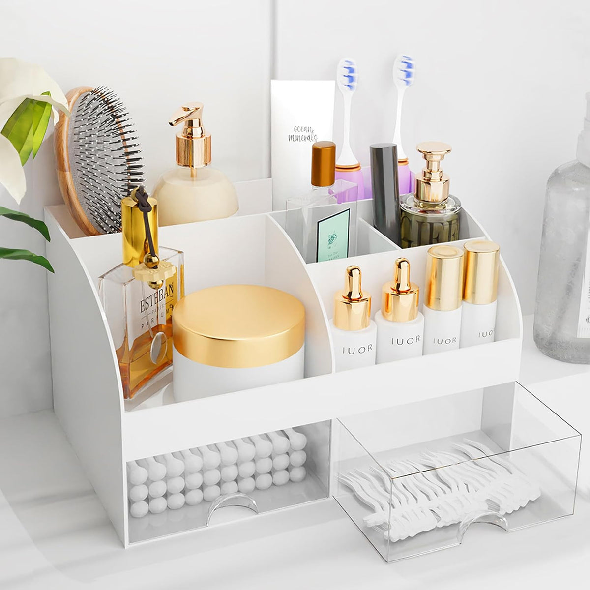 Makeup Organizer with Drawers - Cosmetic Storage for Vanity & Bathroom