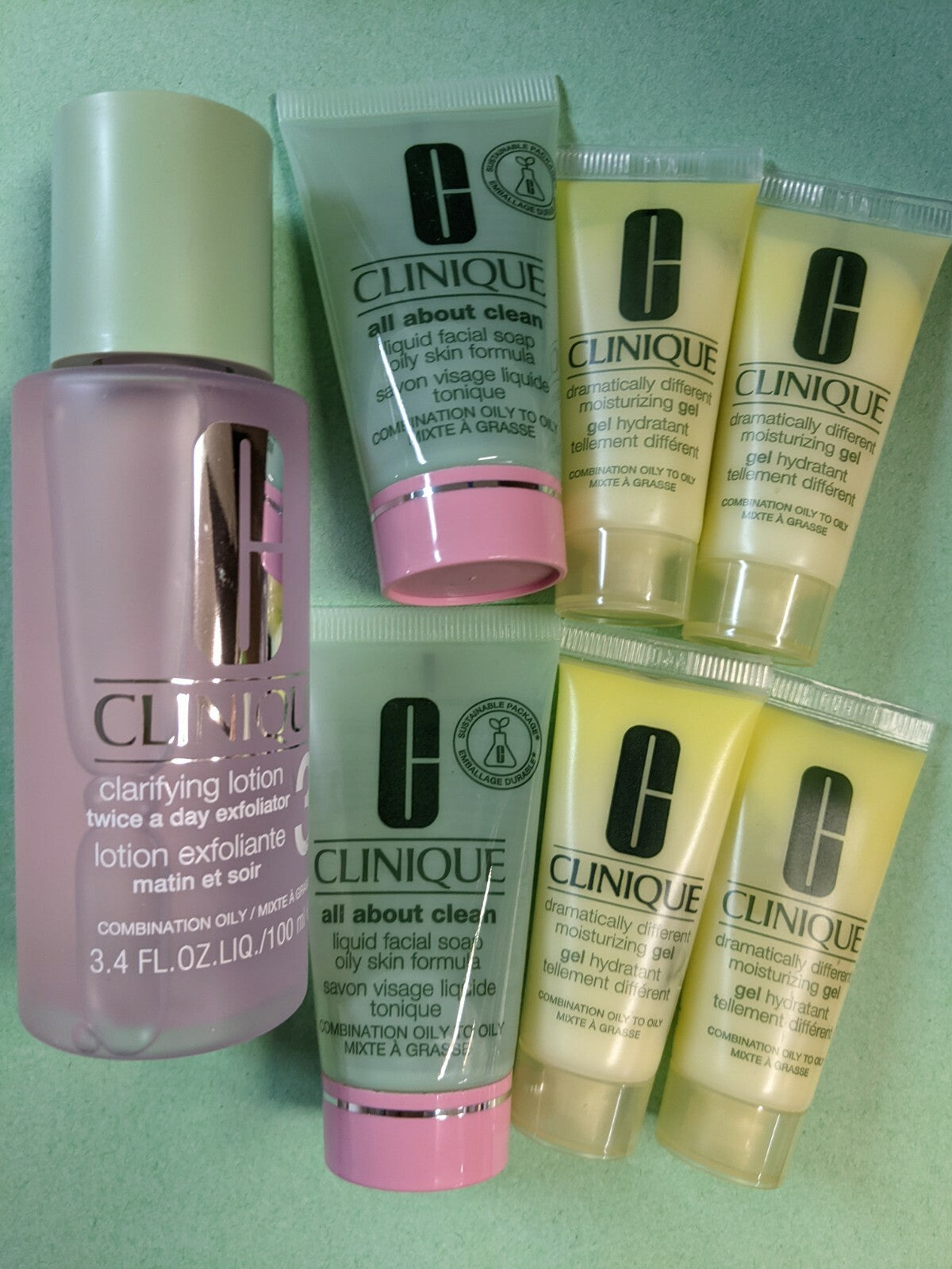 Oily Skin 3-Step Skincare Set with Facial Soap, Clarifying Lotion & Moisturizing Gel