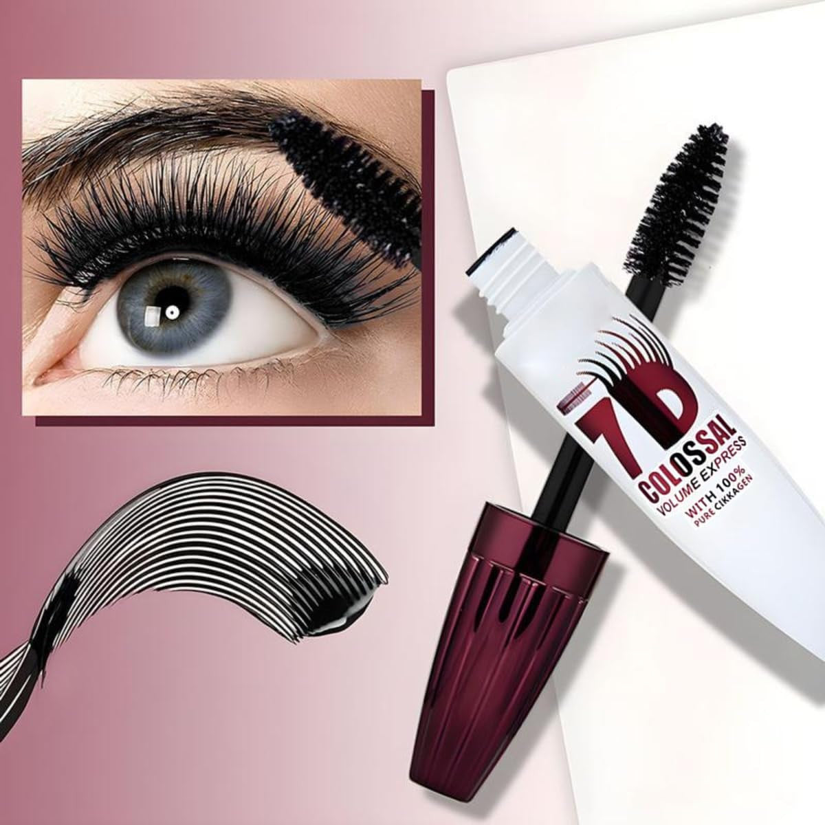 7D Waterproof Volumizing Mascara - Lengthening & Thickening Black Lash Enhancer