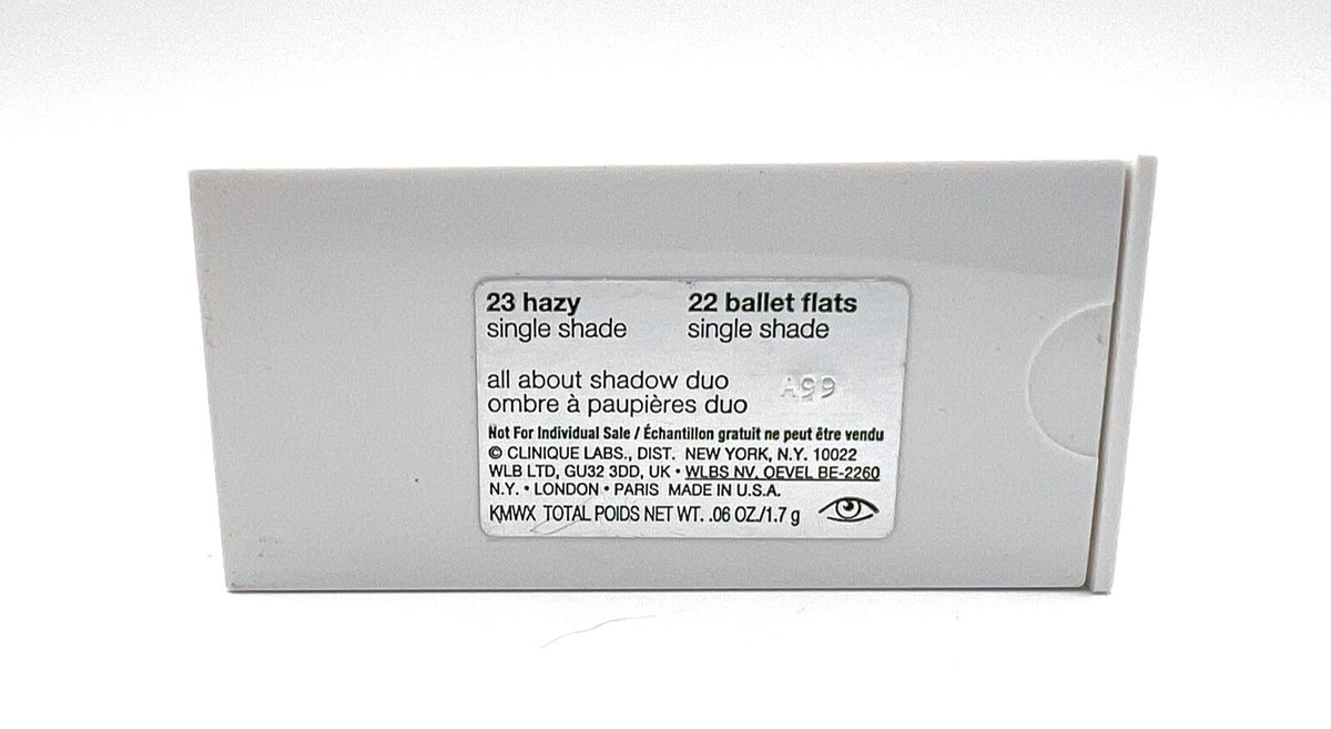 Clinique All About Shadow Duo Eye Makeup - 23 Hazy & 22 Ballet Flats 1.7g