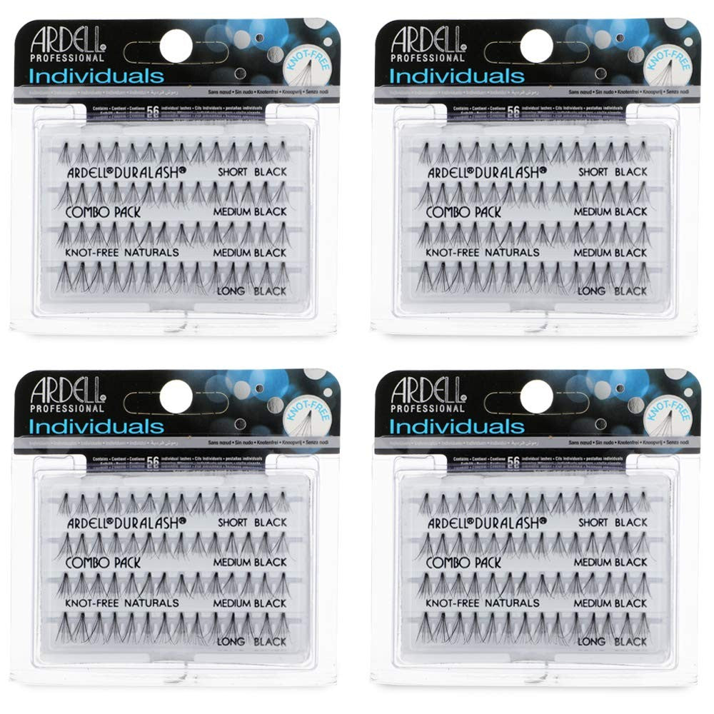 False Eyelash Extensions - Natural Look Individual Lashes 4 Pack