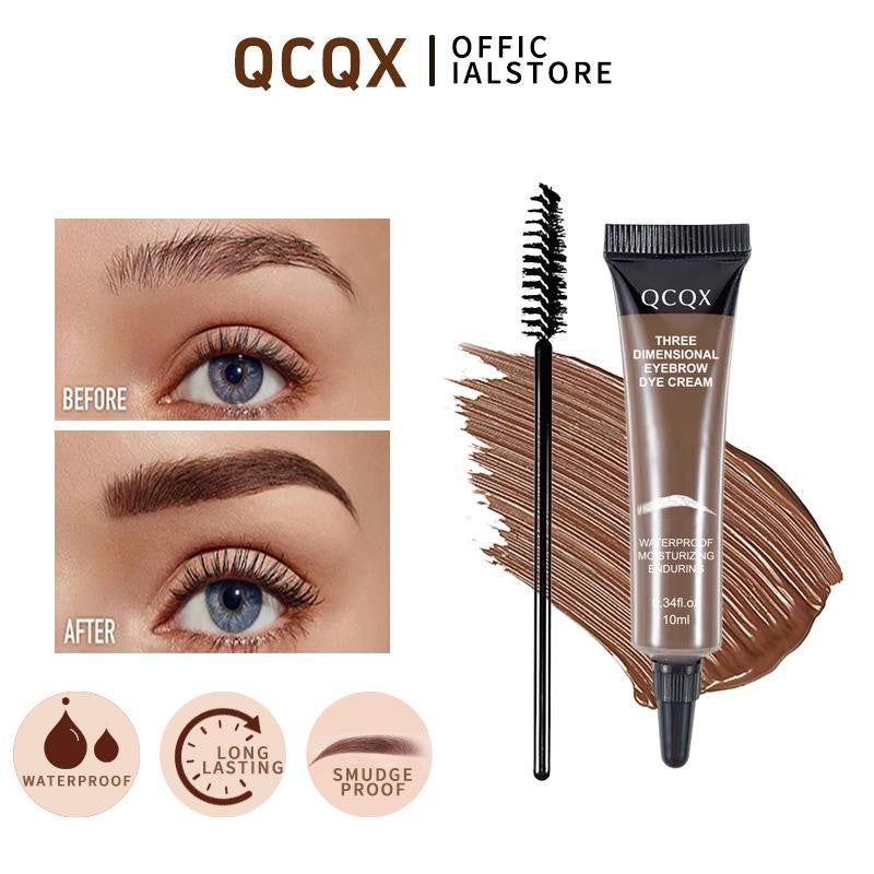 Eyebrow Tint Kit - Long-Lasting Waterproof Smudge-Proof Brow Dye Gel Set