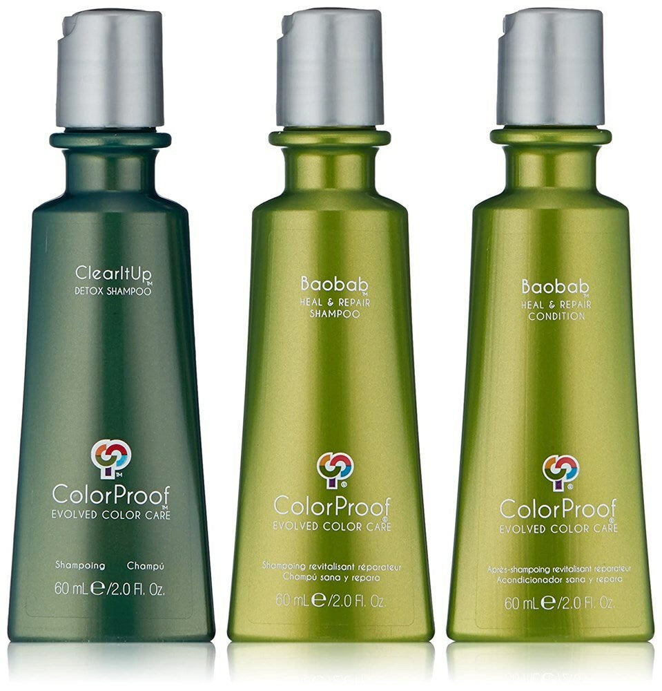Travel Shampoo and Conditioner Set - Baobab & Detox Hair Care Kit