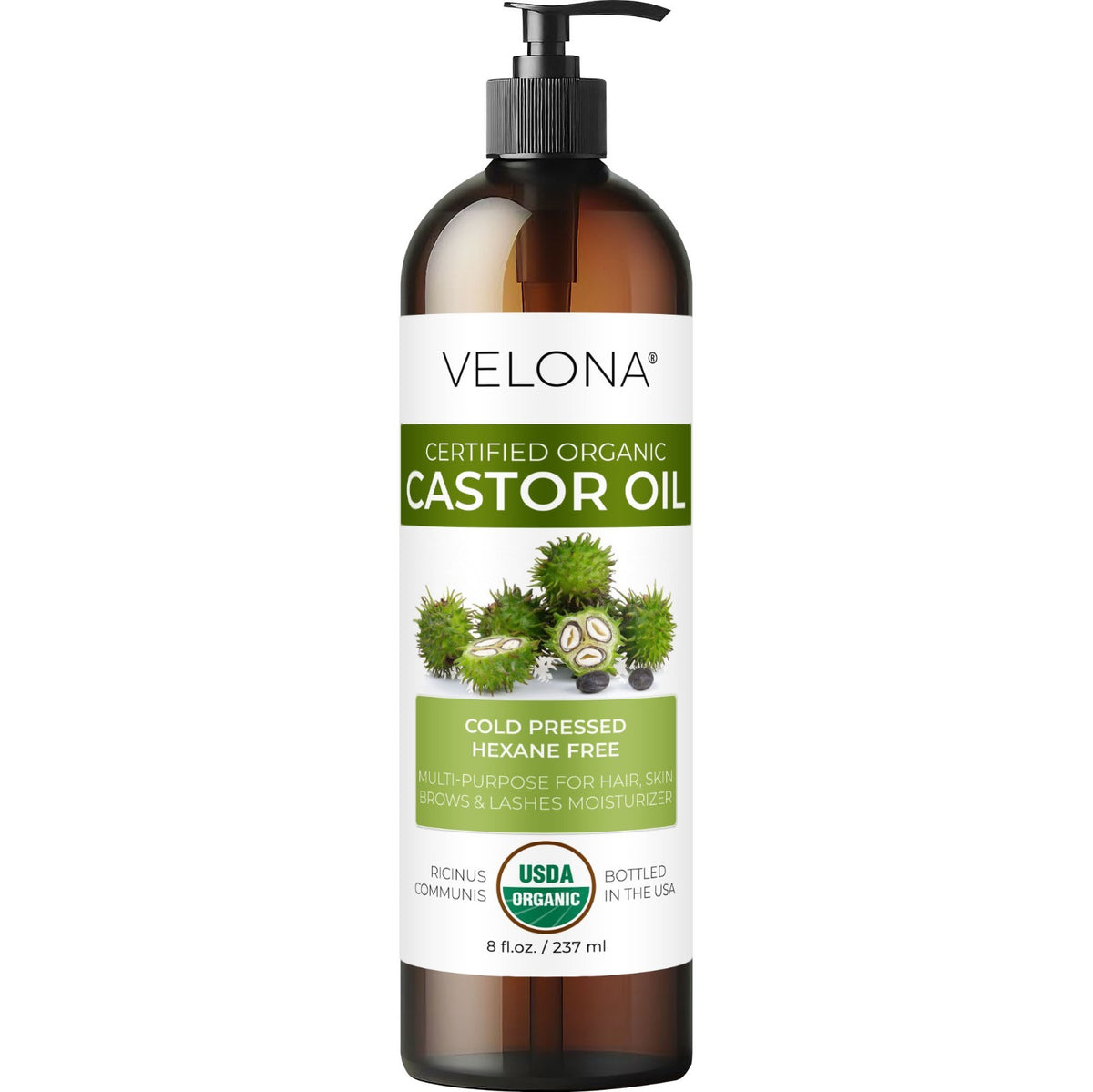 Organic Castor Oil for Hair & Skin - 2 Fl Oz to 1 Gallon, USDA Certified