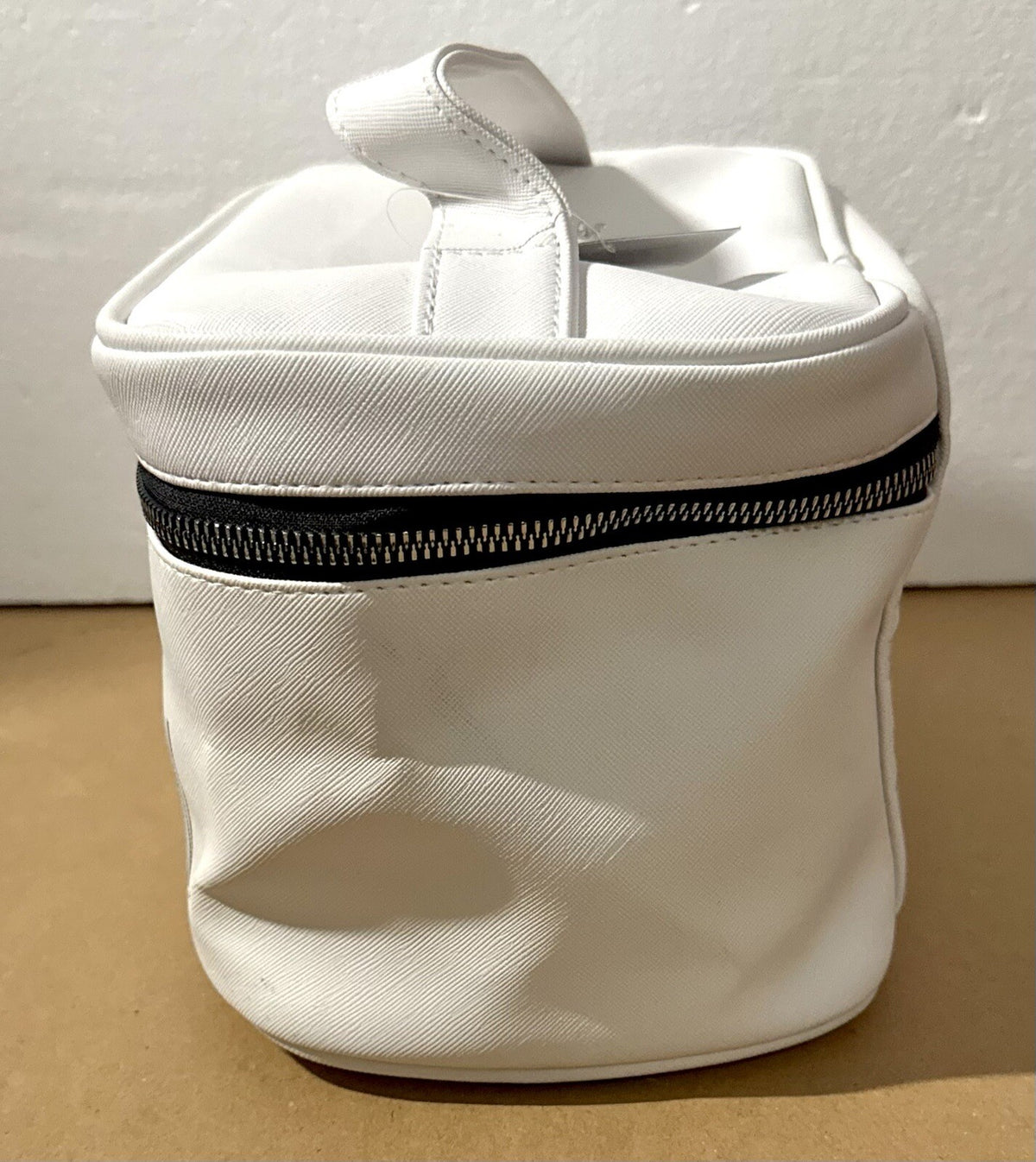 Rae Dunn Makeup Queen Crown Cosmetic Bag with Zippered Train Case - White & Black
