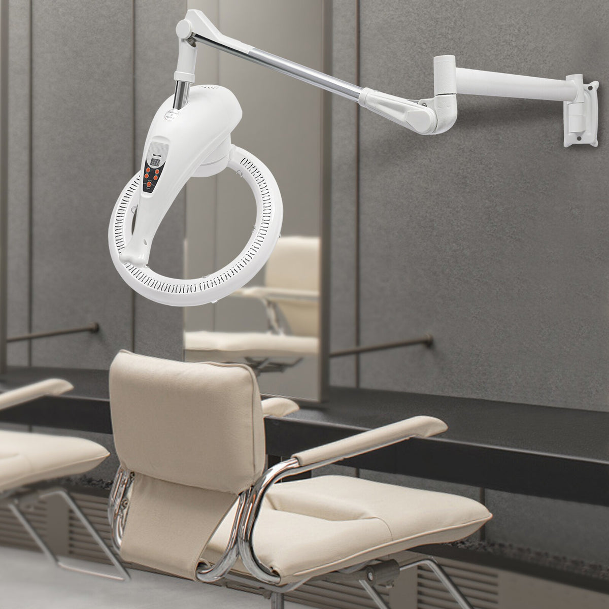 Wall-Mount 360° Rotating Hair Dryer for Salon Hair Treatments