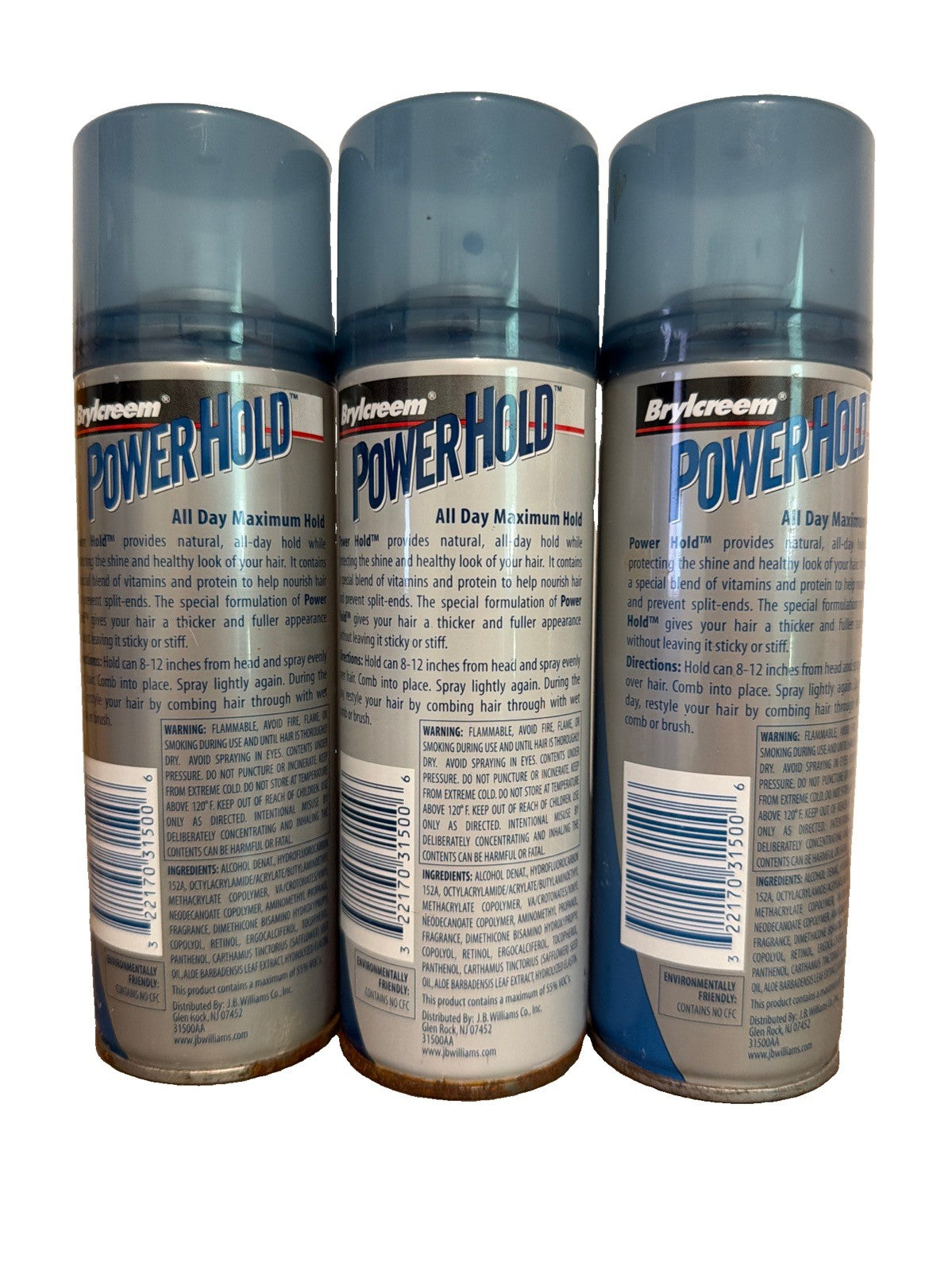 Hair Spray - Unscented Max Hold 7oz - Lot of 3