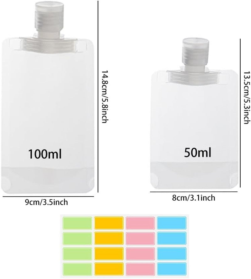Travel Bottles Set TSA Approved Leak-Proof Refillable Toiletry Containers