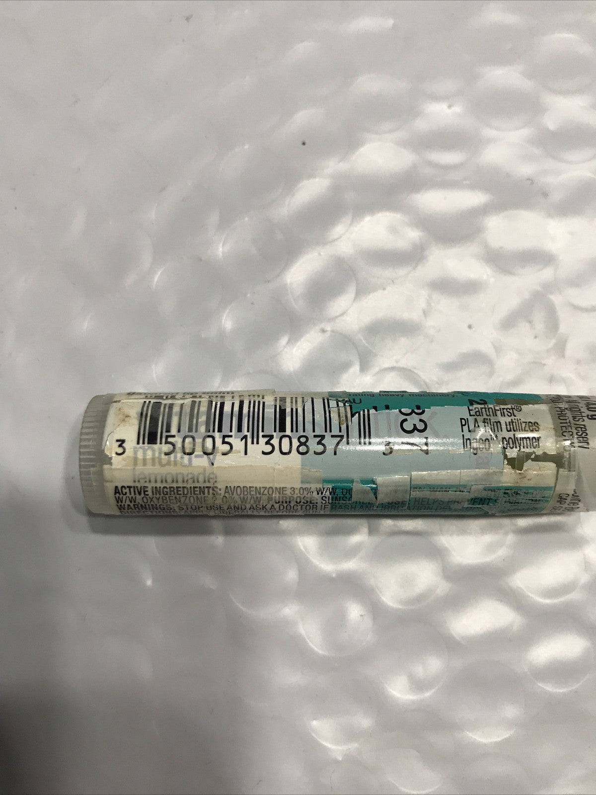 Lip Balm Lemonade Flavored SPF 20 Vitamin E Sealed