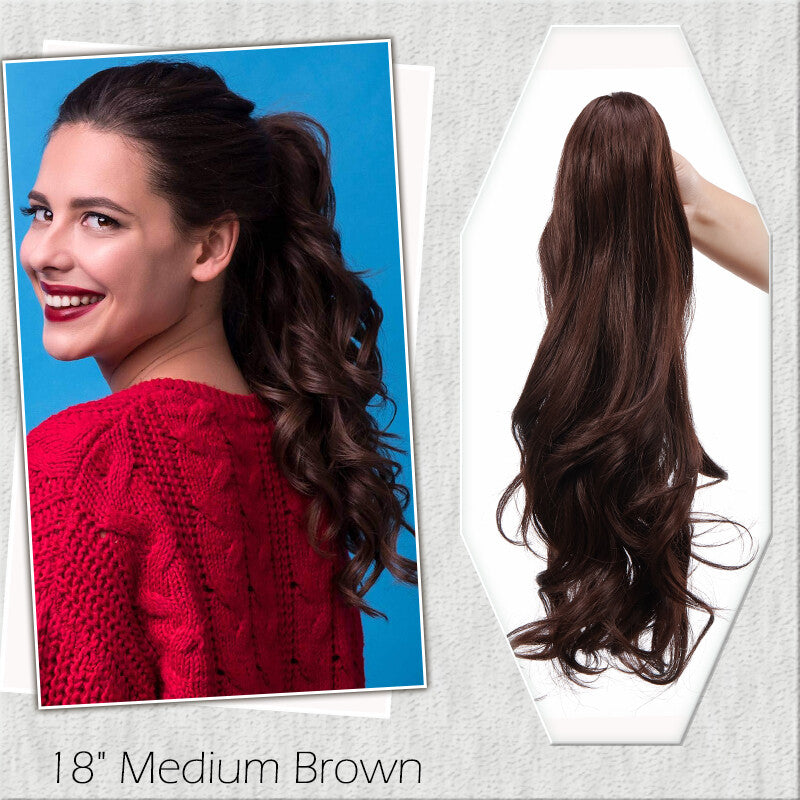 Fake Ponytail Clip-In Hair Extension Thick Natural Look 14 Inches