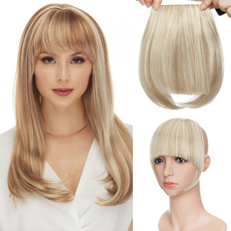 Clip-In Hair Bangs Extensions - Wispy, Natural, 9-inch Styles