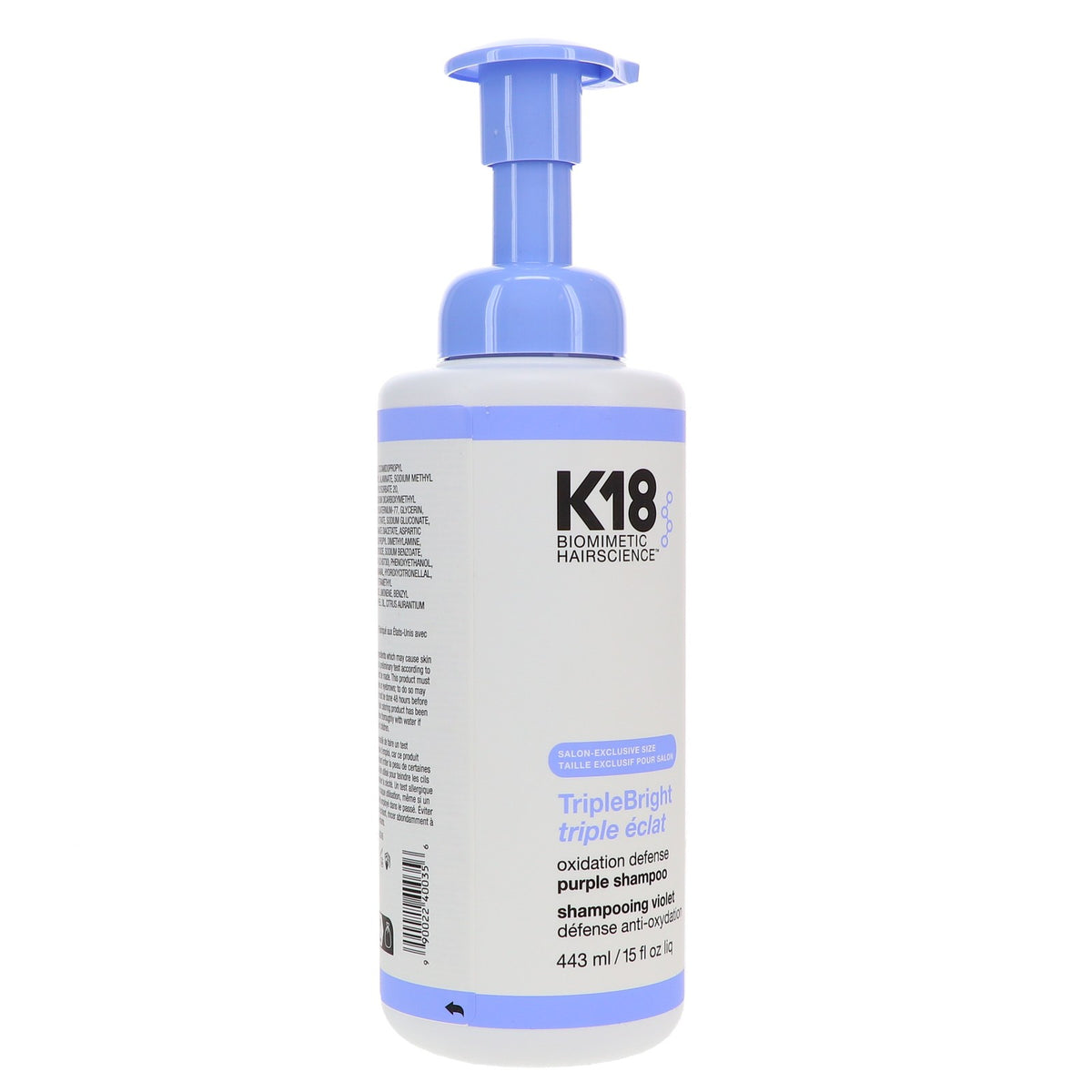 K18 TripleBright Oxidation Defense Purple Shampoo 15 oz for Blonde & Gray Hair