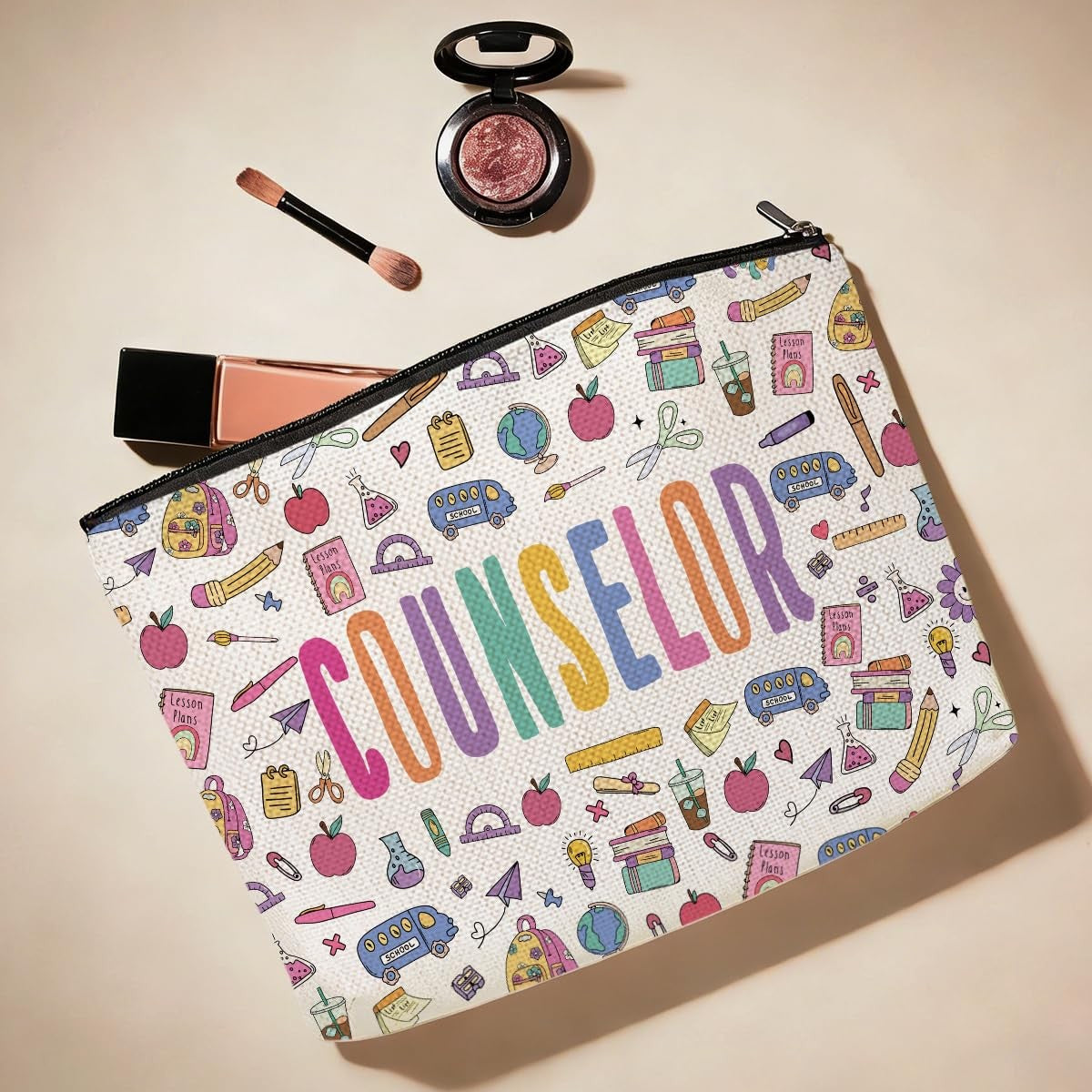 Large Capacity Cosmetic Bag for Makeup & Travel - 9.7x7 Inch, Waterproof Fabric