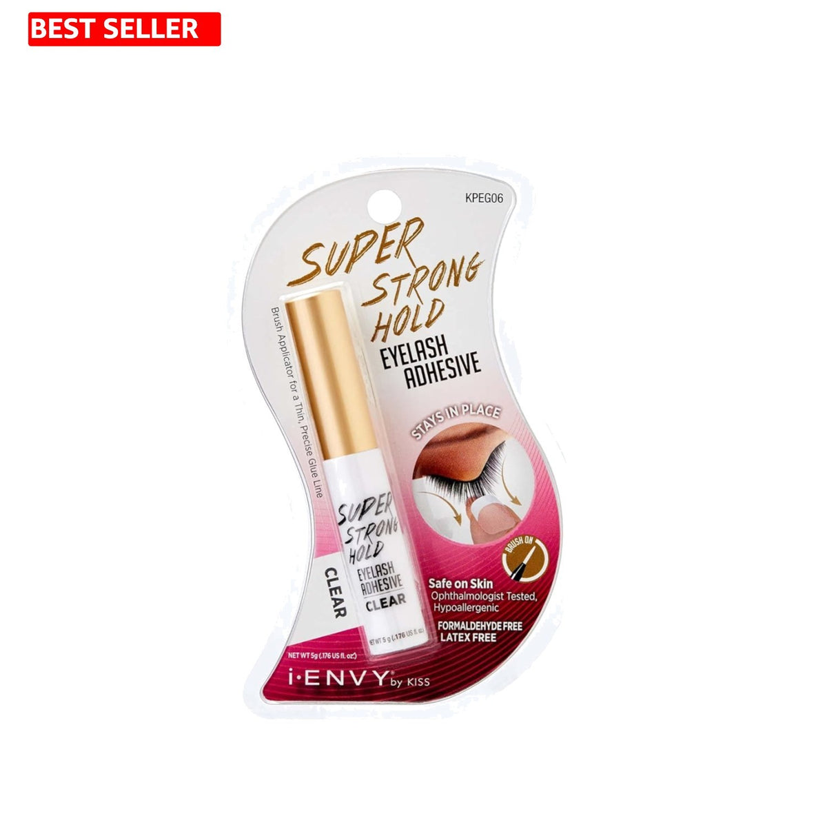 Strong Hold Waterproof Eyelash Adhesive Clear Lash Glue with Brush