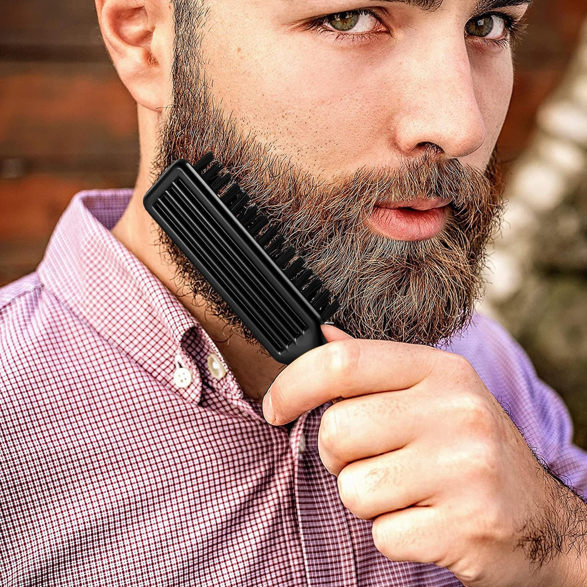 Barber Clipper Cleaning Brushes - 10 Pack, Plastic Handle, Black