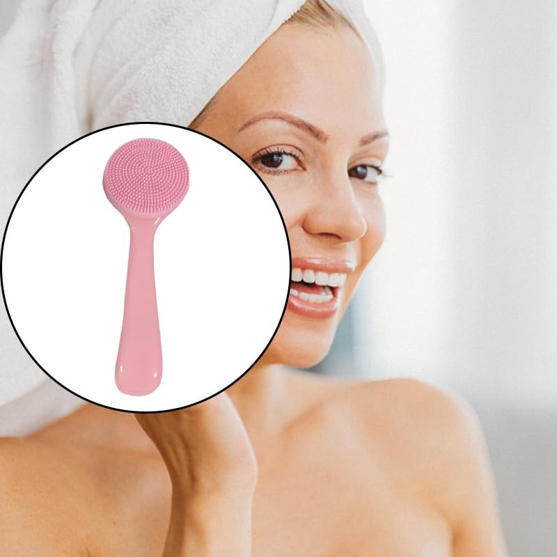 Silicone Facial Cleansing Brush Set - 4 Colorful Manual Face Scrubbers for Skin Care