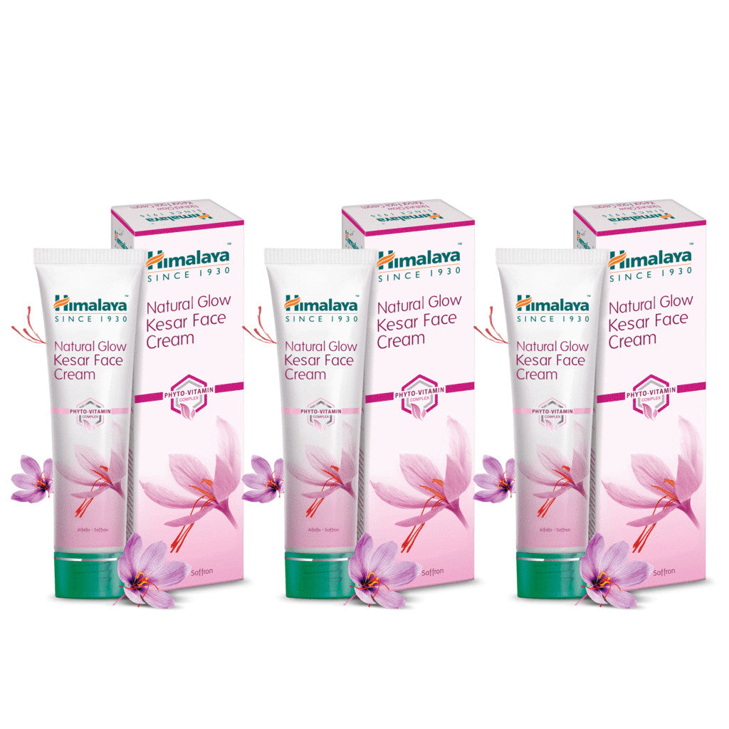 Himalaya Natural Glow Kesar Face Cream with Saffron & Alfalfa - Pack of 10