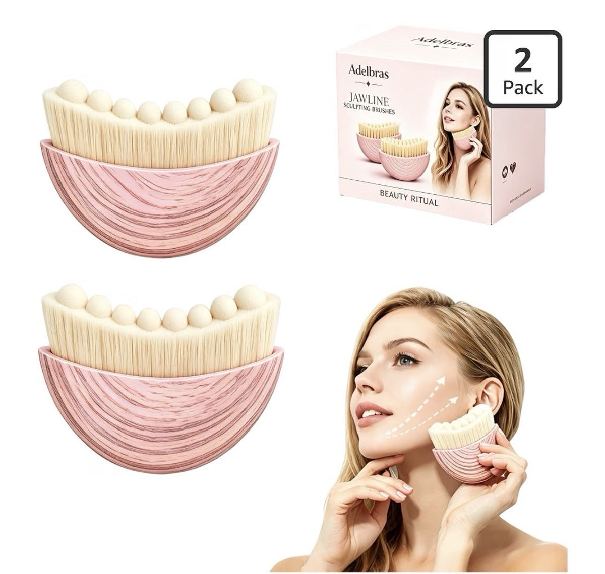 Lymphatic Drainage Face Massager Brush for Contouring & Sculpting