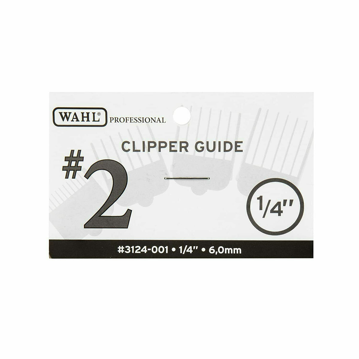 WAHL 3124-001 Professional Color-Coded Clipper Guide # 2 .Black Guide.