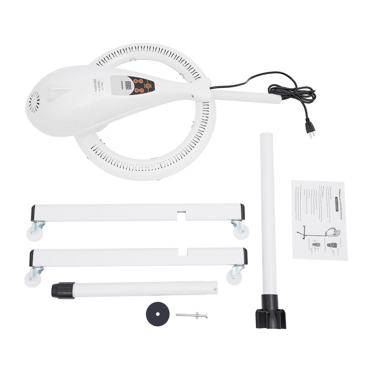Professional Salon Infrared Floor Stand Hair Dryer with Wheels & Adjustable Height