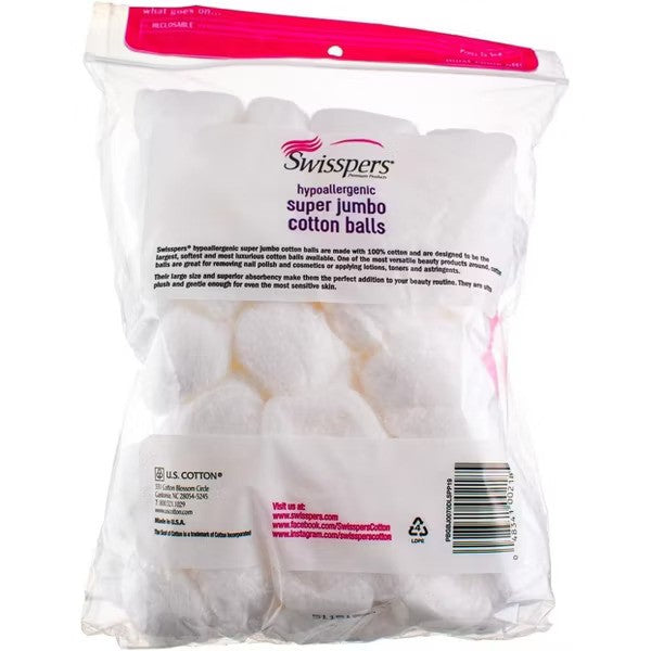 6 Pack Jumbo Cotton Balls for Makeup & Baby Care - 70 Count