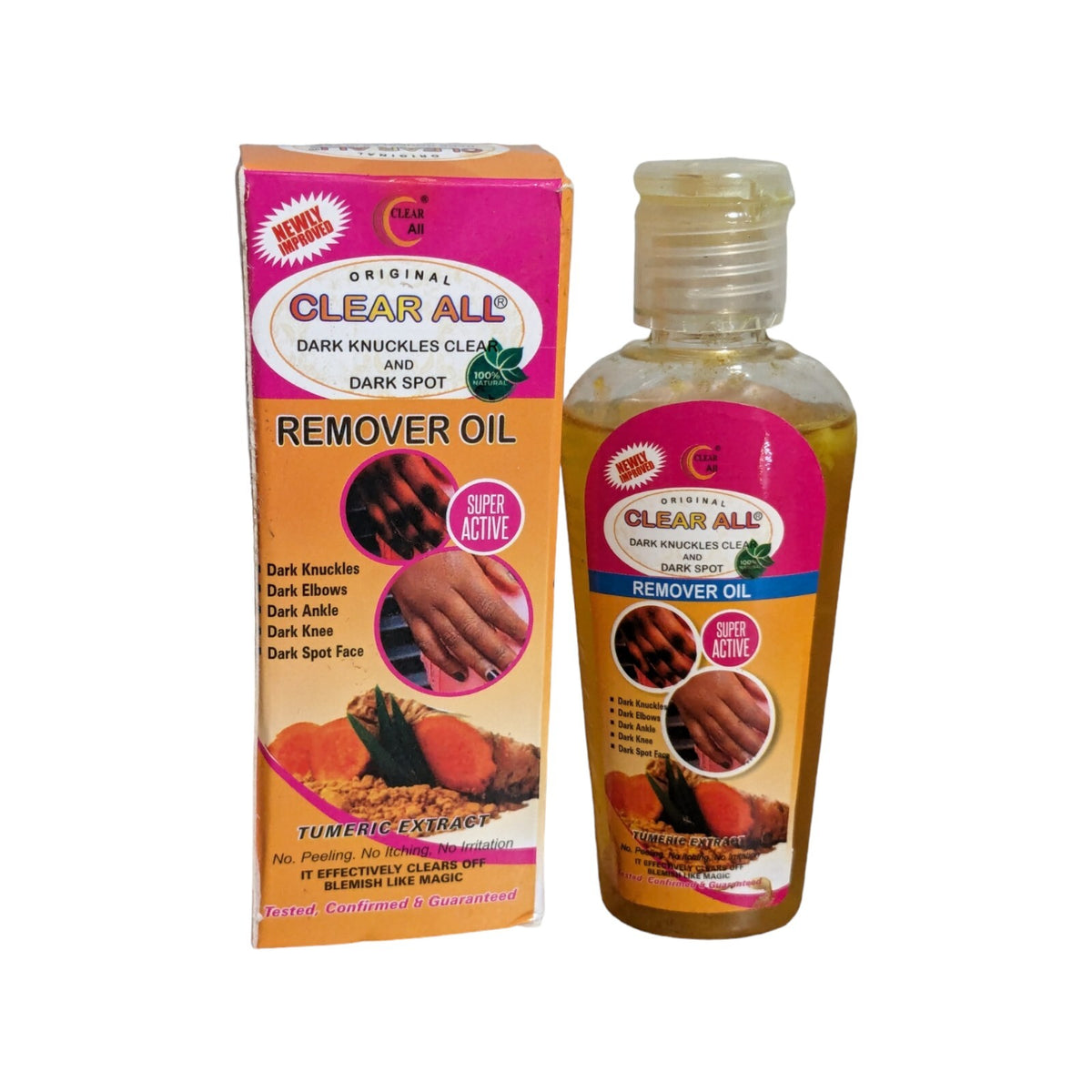 Turmeric Dark Spot Remover Oil for Knuckles & Skin Brightening - Clear All