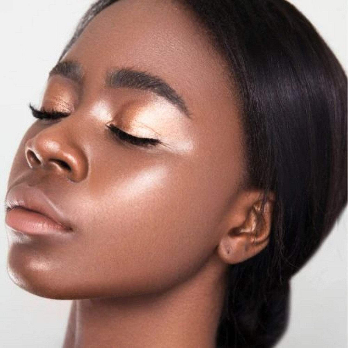 Glitter Chrome Eyeshadow - Golden Glow Long-Wear Vibrant Metallic Eye Makeup