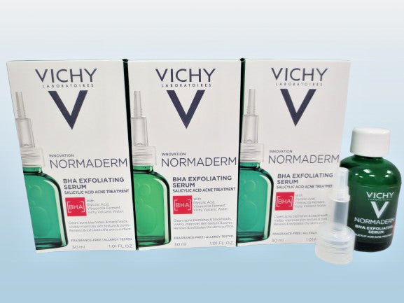 Vichy Normaderm BHA Exfoliating Serum for Acne - 1.01 oz Pack of 3