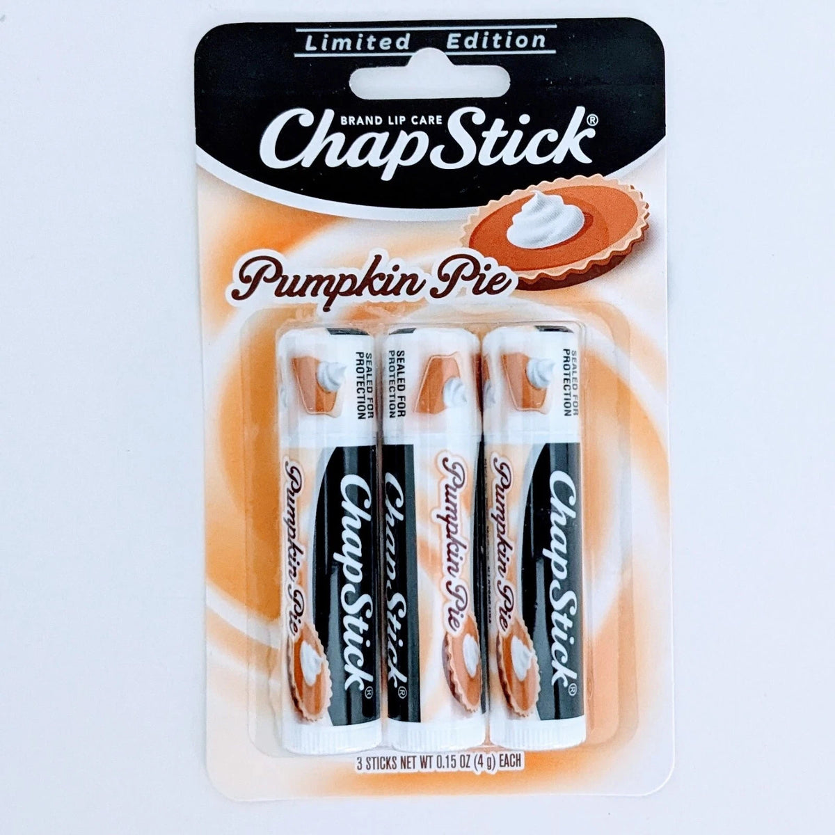 Chapstick Pumpkin Pie Lip Balm Pack - Limited Edition Moisturizing Lip Care