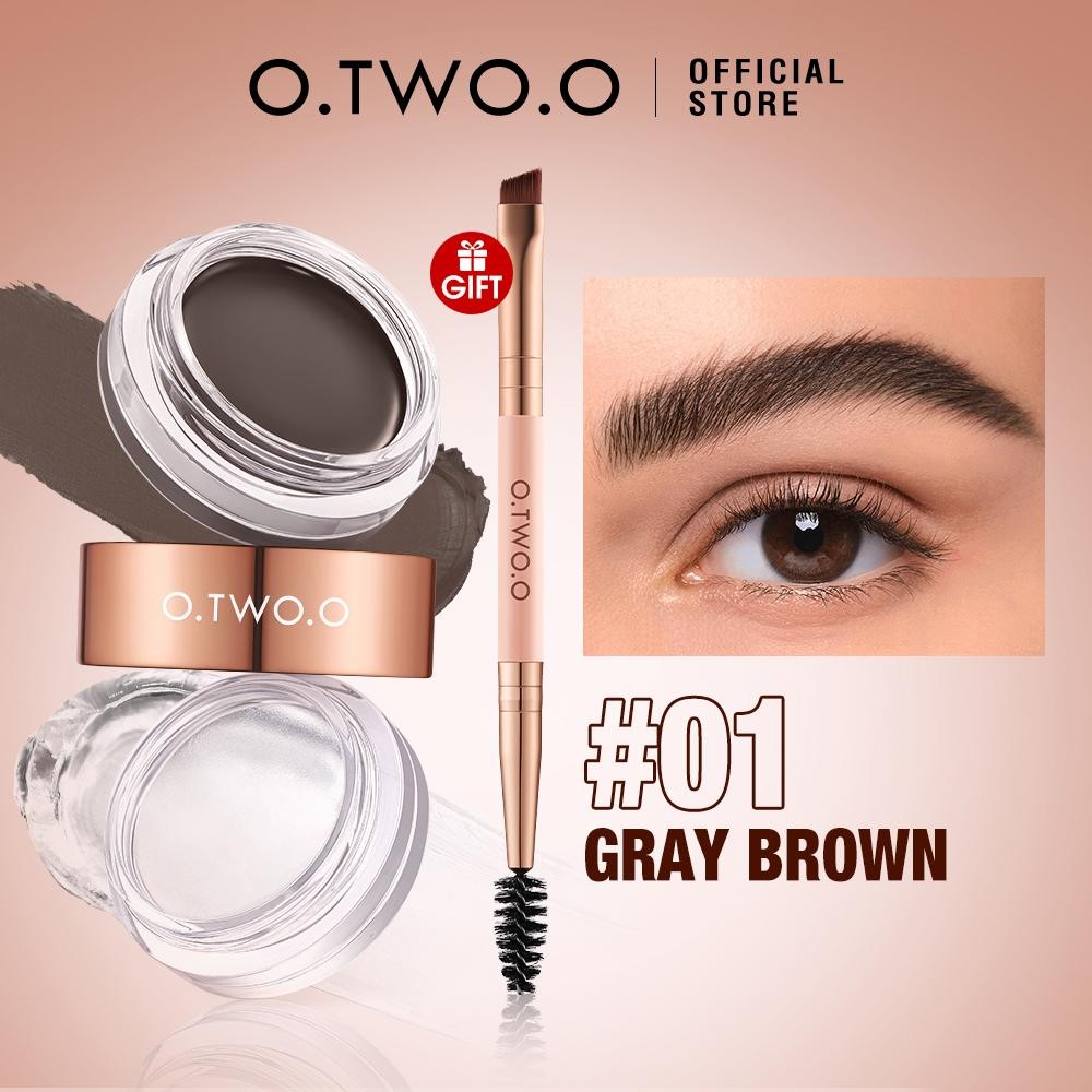 Eyebrow Pomade Gel Wax 2-in-1 Waterproof Long Lasting Brow Tint - Unisex
