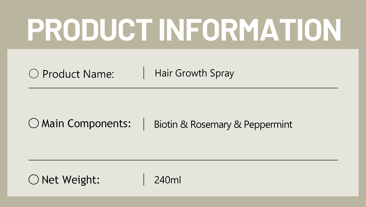 Disaar Beauty Hair Growth Spray Rosemary Castor Argan Anti-Hair Loss