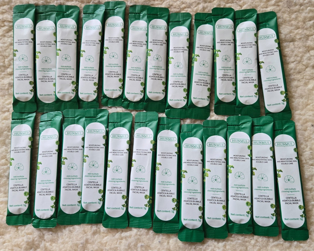 Centella Asiatica Bubble Facial Masks - 24 Pack Moisturizing