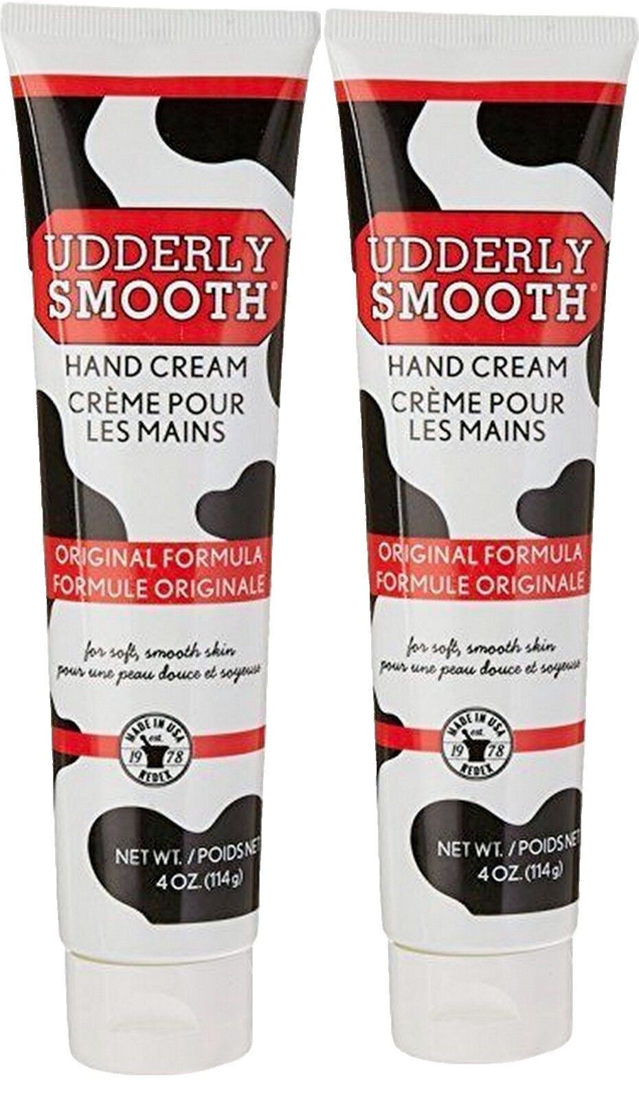 Udderly Smooth Original Hand Cream 4oz Purse Size - 2 Pack