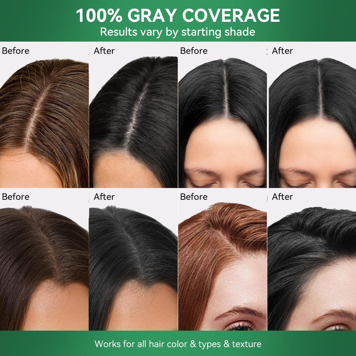 Limer 3-in-1 Black Hair Dye Shampoo for Grey Hair, 460ml