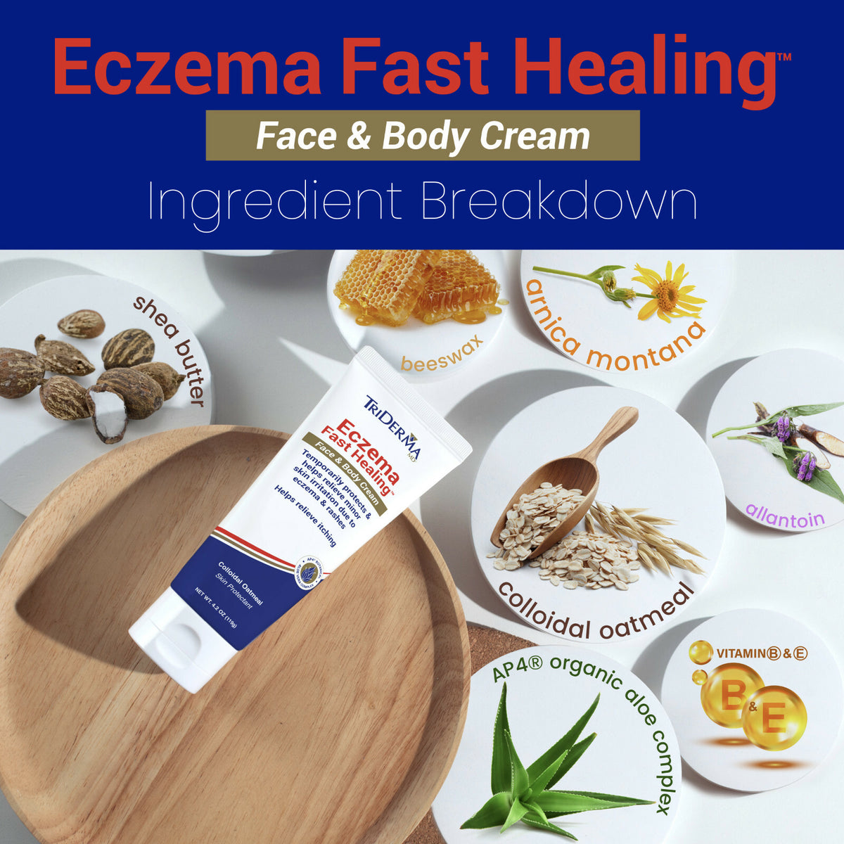 Eczema Fast Healing Cream, 4.2 oz, Pack of 4