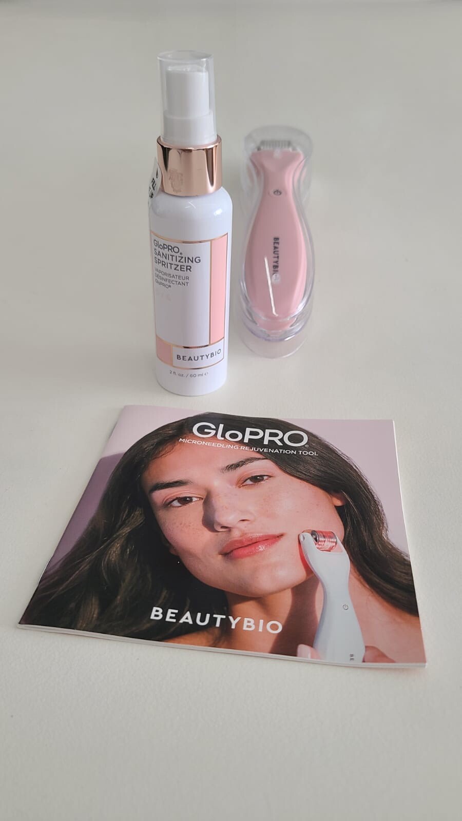 Microneedling Tool Set with Skincare Pads and Sanitizer - Pink Limited Edition
