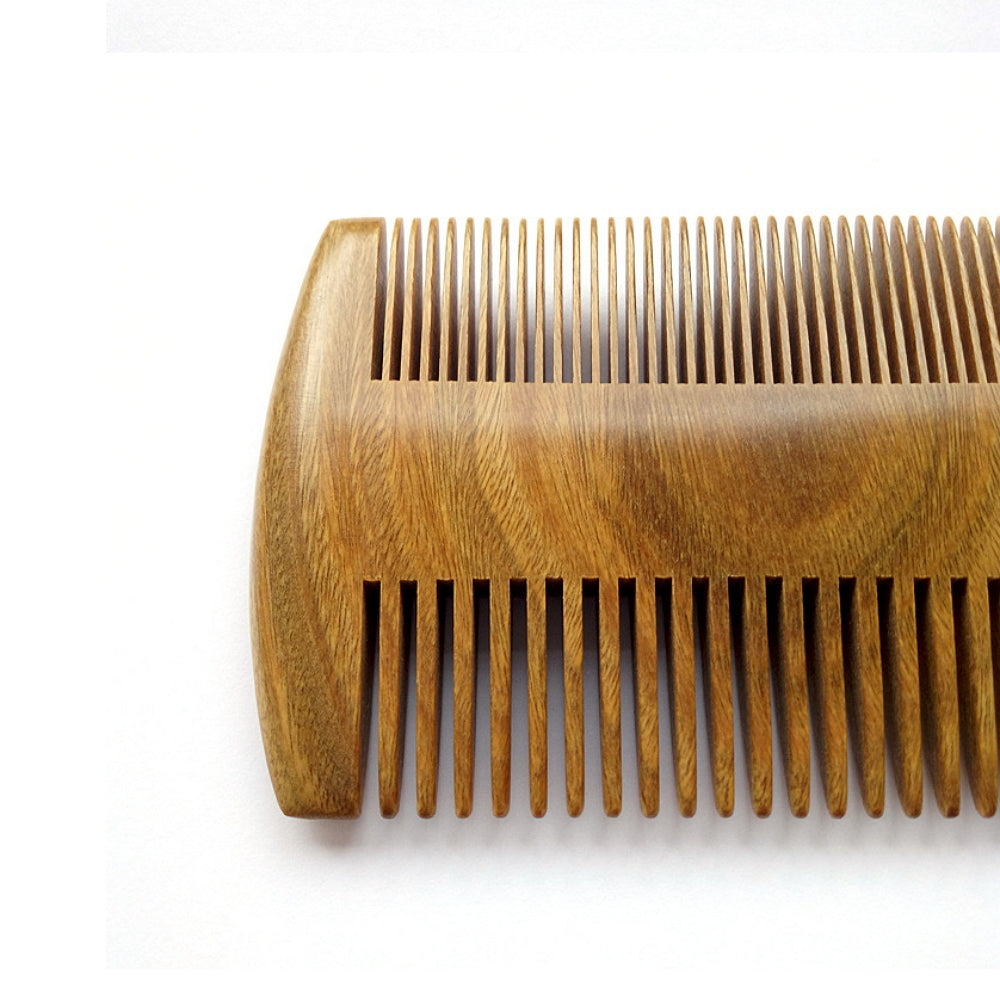 Natural Wooden Pocket Comb for Hair and Beard - Anti-Static & Portable Grooming Tool
