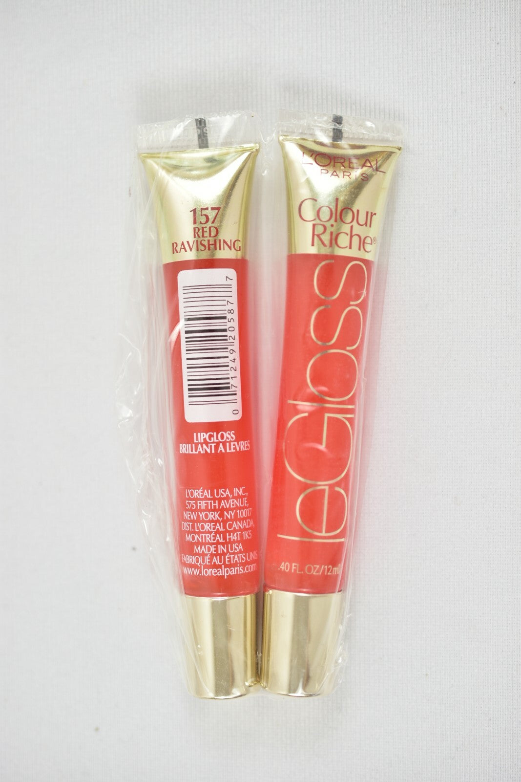 Lip Gloss Set - Hydrating Red Ravishing Color with Vitamin E & Argan Oil
