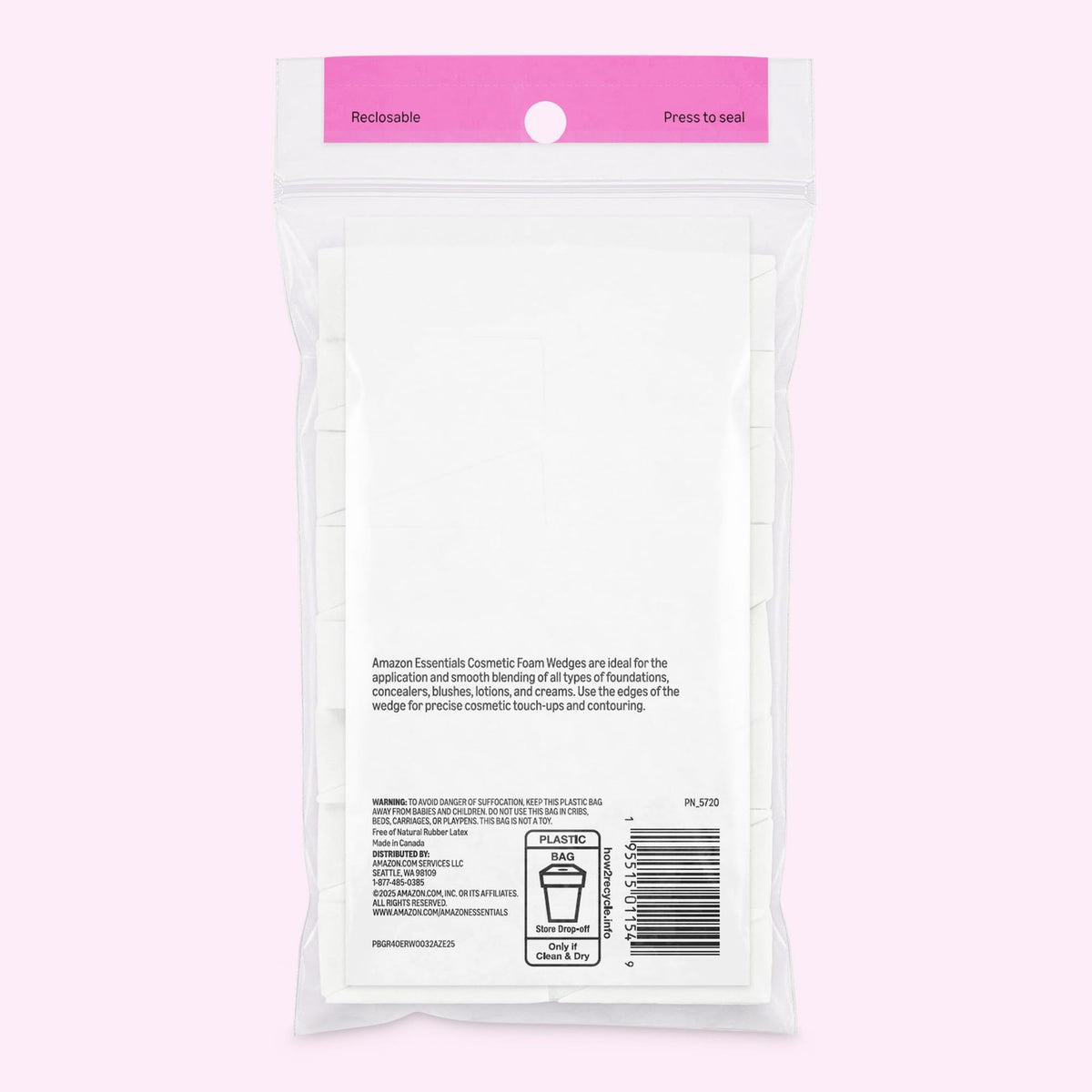 Cosmetic Foam Wedges for Makeup Application - Pack of 32