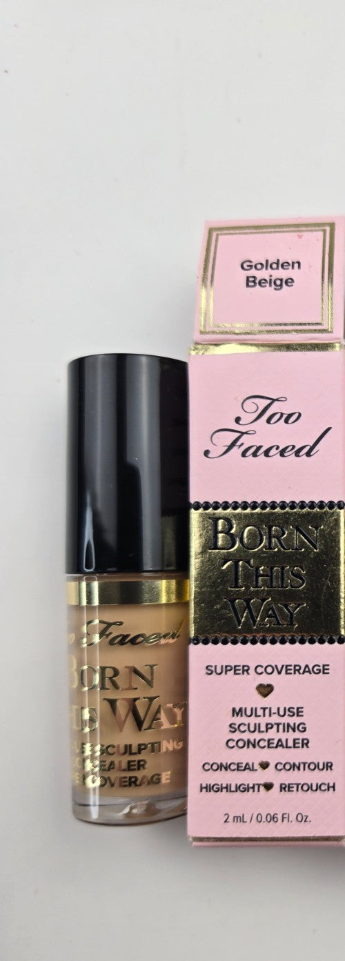 Long Lasting Full Coverage Concealer - Golden Beige, Multi-Use, Hyaluronic Acid