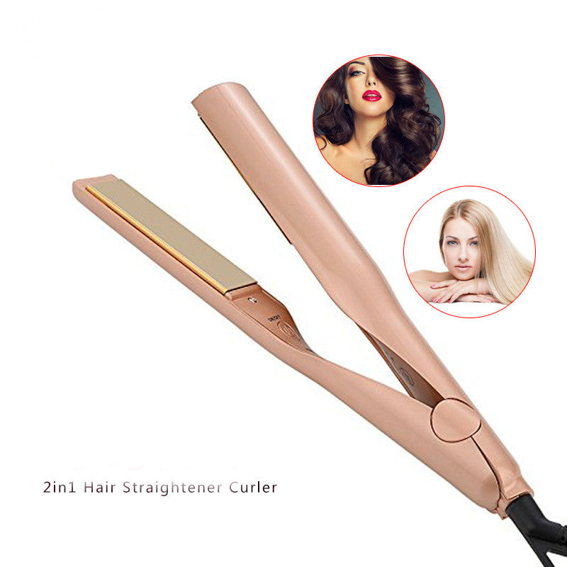 2-in-1 Hair Curler and Flat Iron - Digital Temp Control, Salon Quality