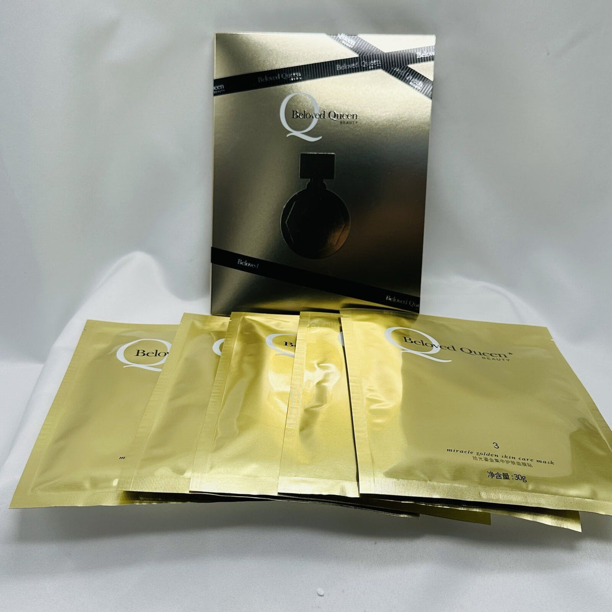 Golden Facial Mask & Eye Mask Set – 10 Pieces