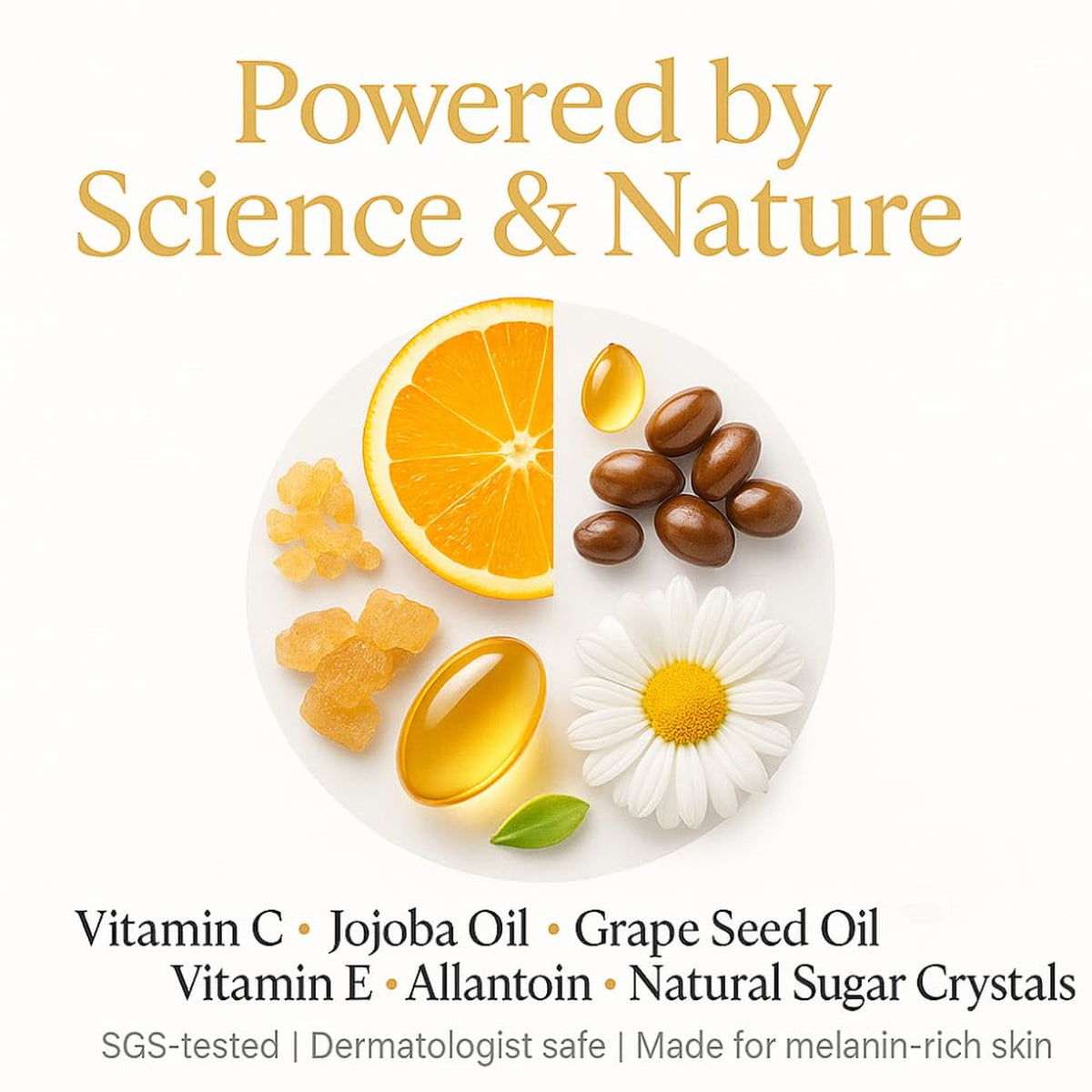Vitamin C Body Scrub Exfoliating Sugar for Dark Spots Dull Skin 17.9