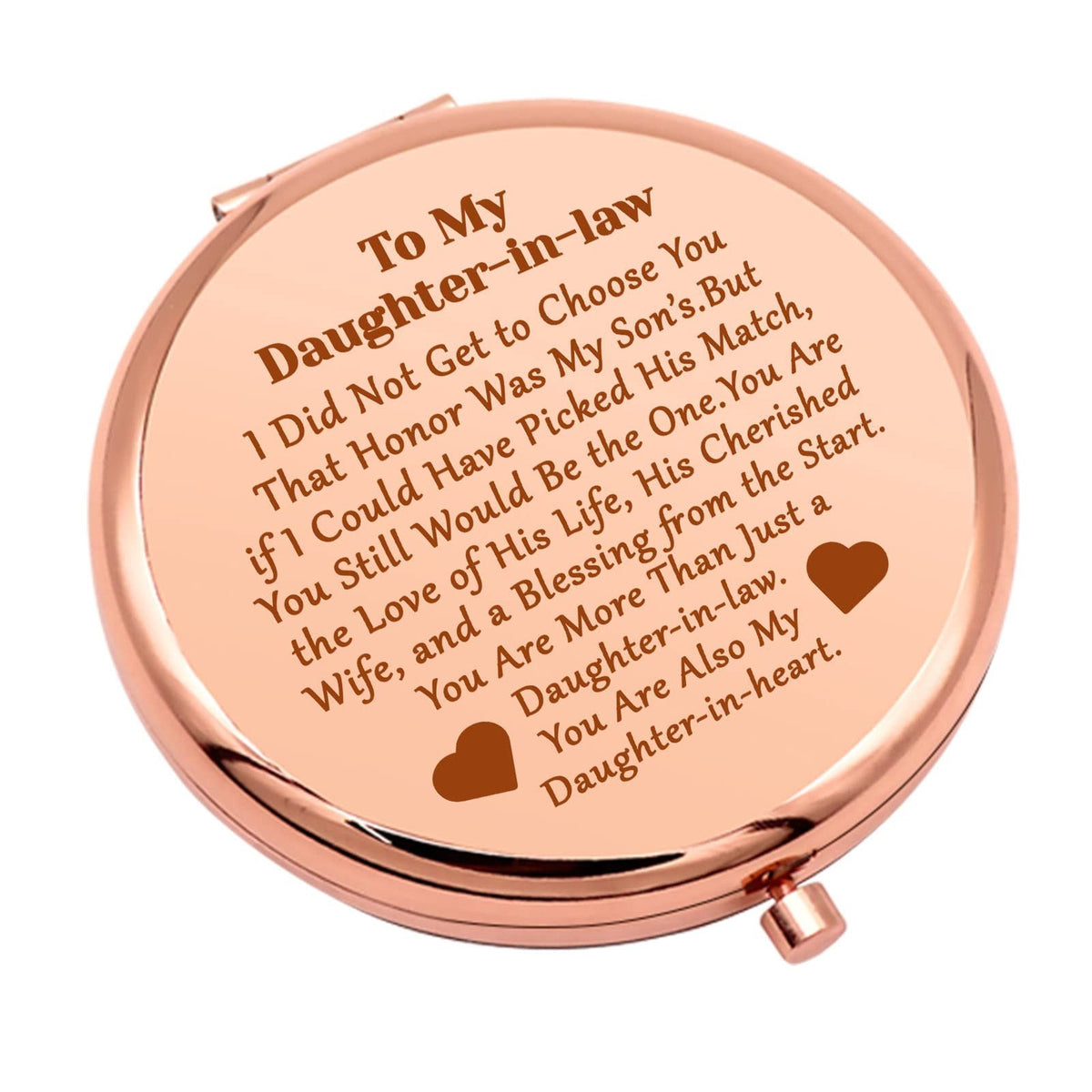 Rose Gold Compact Makeup Mirror for Wedding and Bridal Shower Gift